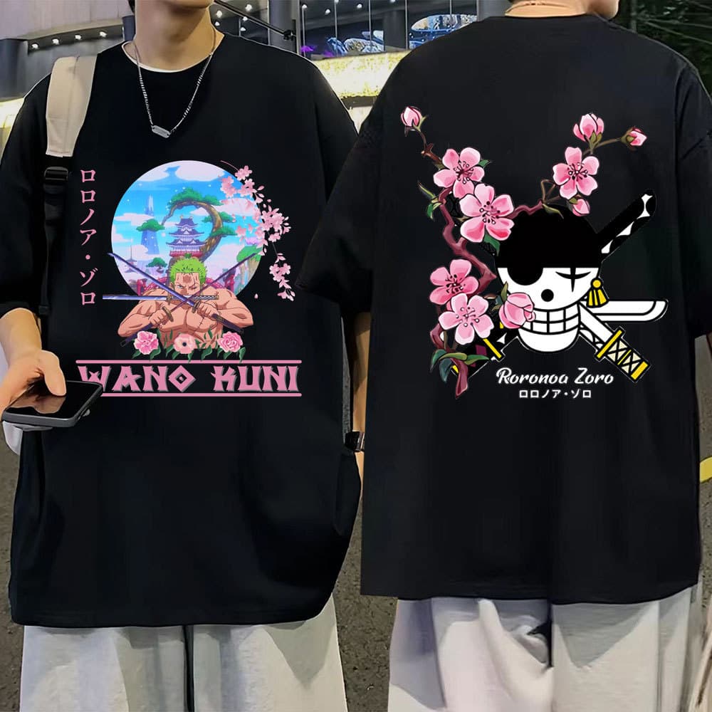 Hot Sale Roronoa Zoro Print T-Shirt Men Women Vintage Harajuku