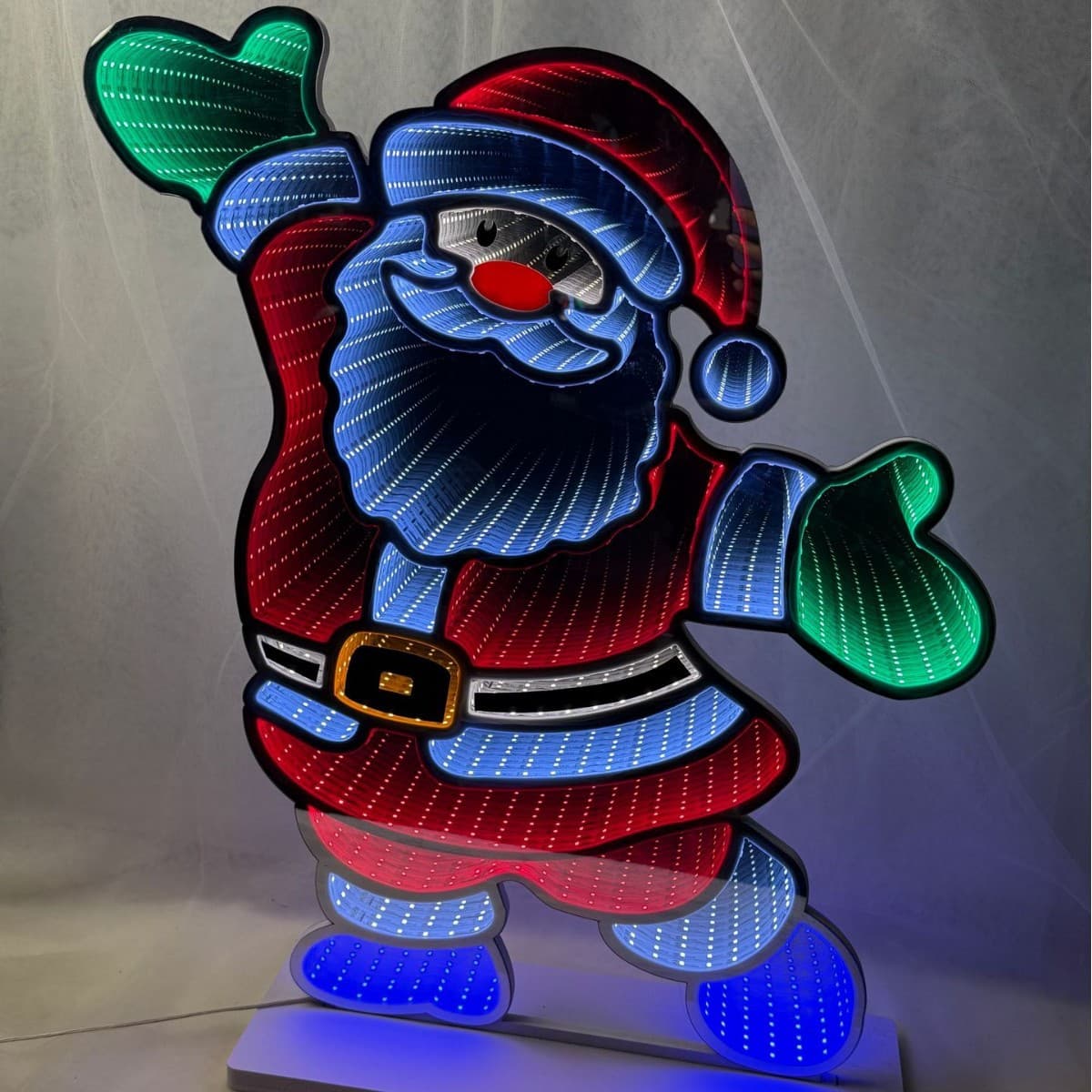 LED Christmas tree thousand-layer abyss mirror cross-border mirror light-emitting tunnel light Christmas atmosphere light decoration table setting for the elderly