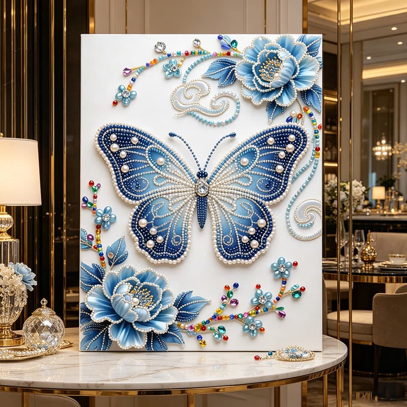Cross-border 5D handmade dot diamond pearl painting DIY pearl painting large size decorative painting set manufacturer wholesale