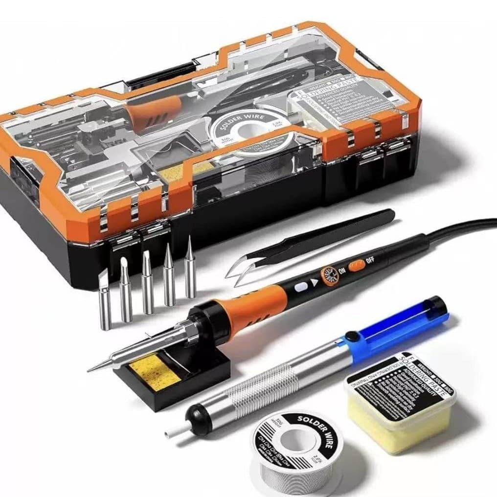 Amazon New Soldering Iron Kit 12-Piece Tool Set Boxed Digital Display Adjustable Temperature Soldering Welding Tools