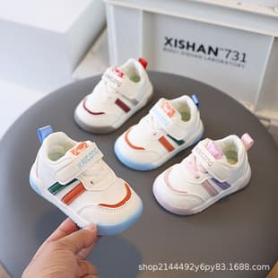 0-1-2-3 Year Old Infant Toddler Walking Shoes Spring/Autumn Style Girls Soft Sole Anti-Slip Sports Shoes Children's Breathable Skate Shoes Boys