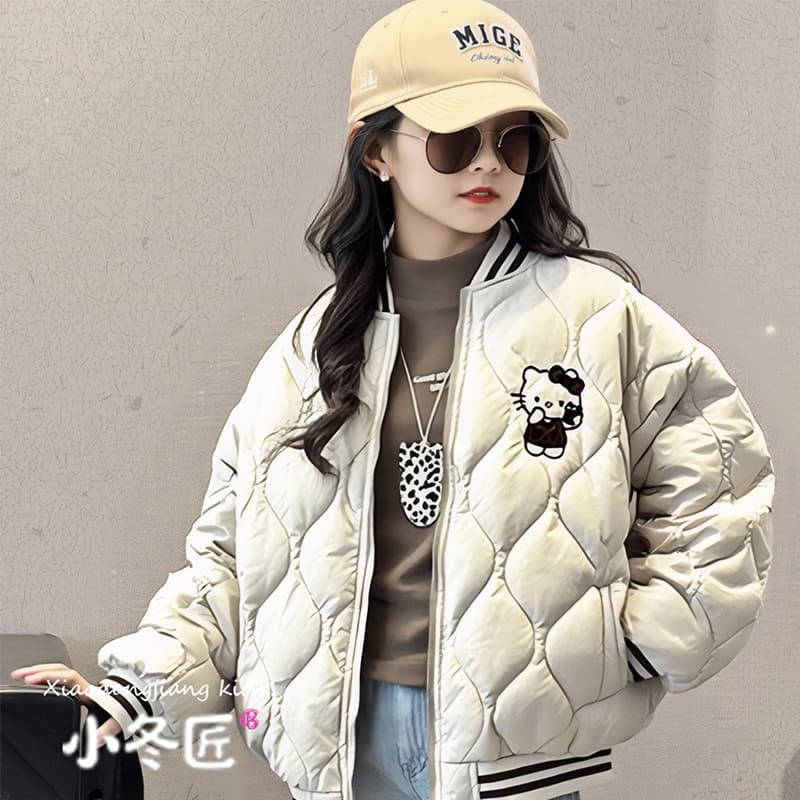 Original quality girls' coat autumn and winter style children's fashionable quilted thickened winter baseball uniform top