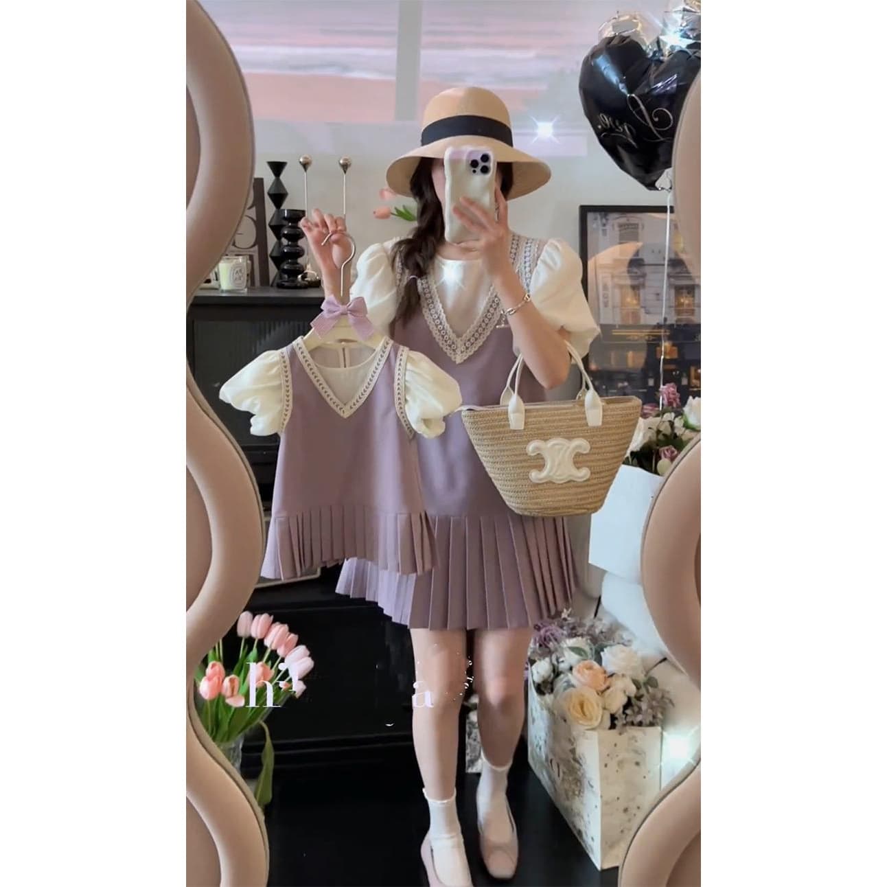 Internet celebrity parent-child outfit, mother-daughter outfit, mother-daughter dress, summer vacation photo-shooting suit, two-piece girl skirt