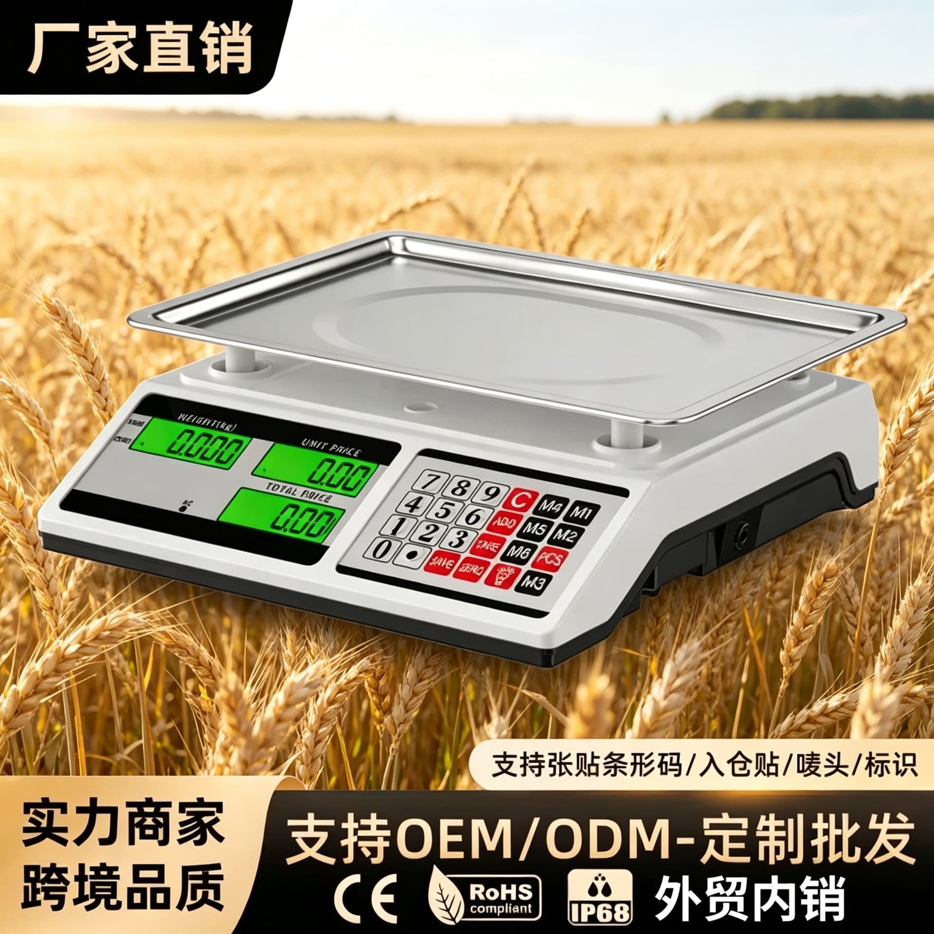 Cross-border Trade 40KG Large Electronic Scale Platform Scale 30kg Electronic Postal Scale Kitchen Scale 619
