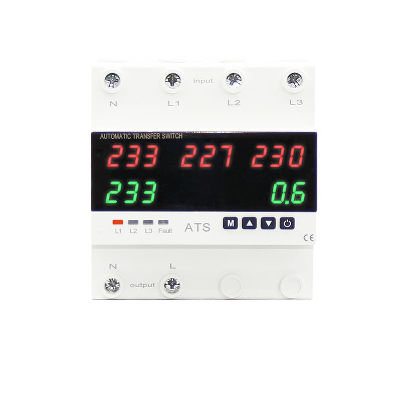 ATS Automatic Transfer Switch Over/Under Voltage Protector Phase Selector Uninterruptible Power Supply Overvoltage Current Limiter