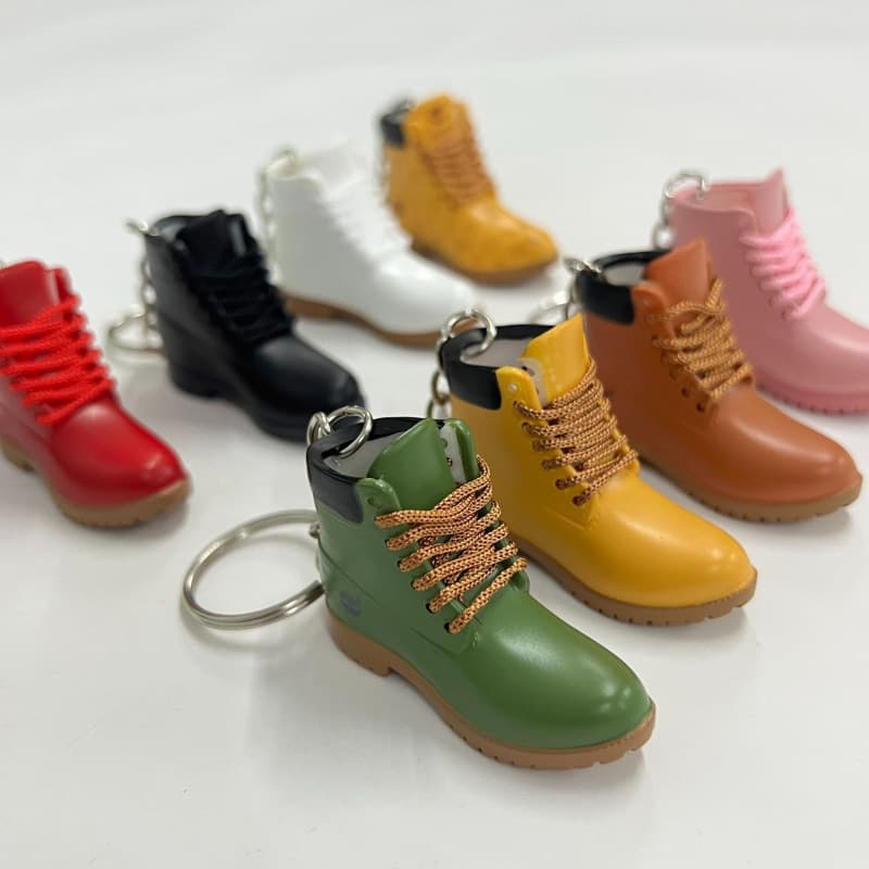 New Shoe Mold Yellow Boots Tread-Not-Worn Single Keychain Export 3D Three-Dimensional High-End Couple Gift Ornament Pendant