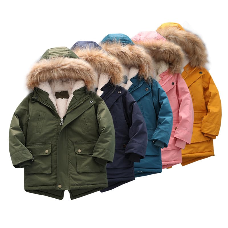 Export Children's Winter Quilted Jacket 2025 New Arrival Thickened Fleece-Lined Fashion Hooded Boys' Cotton Coat Kids' Padded Jacket