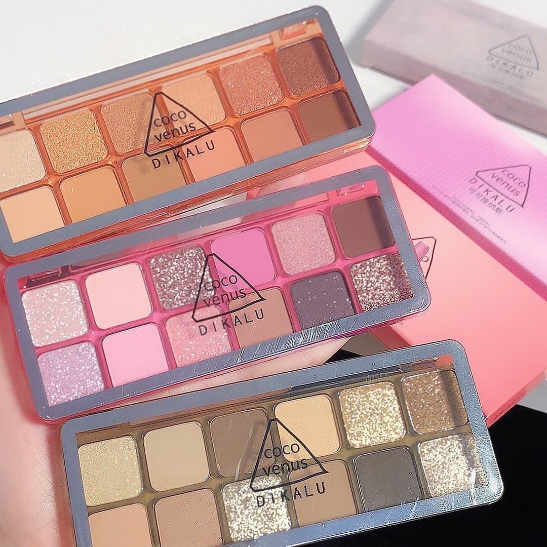 DIKALU cement tray 12 colors matte pearlescent earth color milk tea sparkle delicate not easy to fall off affordable makeup