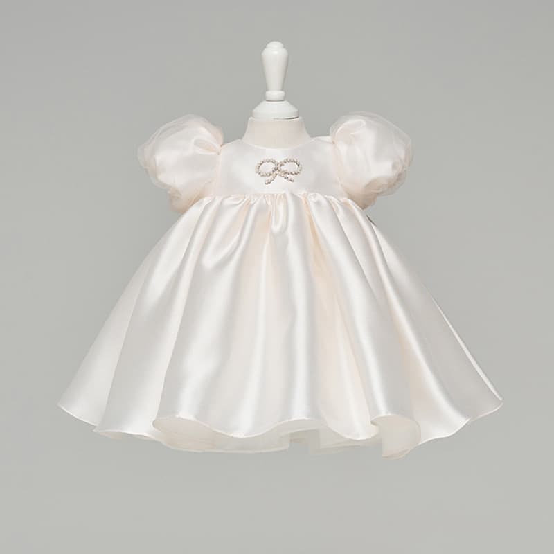 Princess dress cute and stylish Korean style satin tutu skirt children's Southeast Asian shopee birthday baby one-year-old dress for women