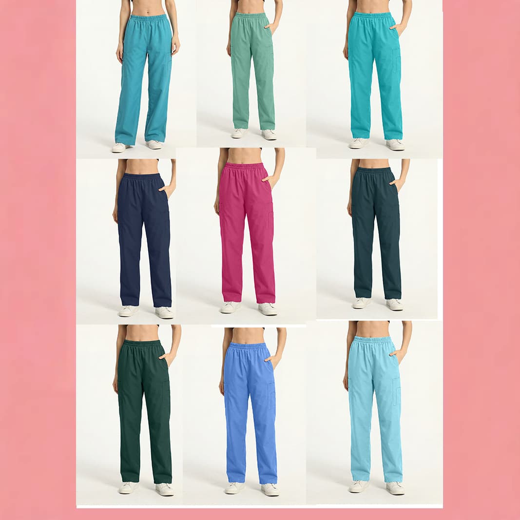 Cross-border New Product Medical Nurse Doctor Surgical Scrubs Work Uniform Washable Scrubs Straight-leg Pants