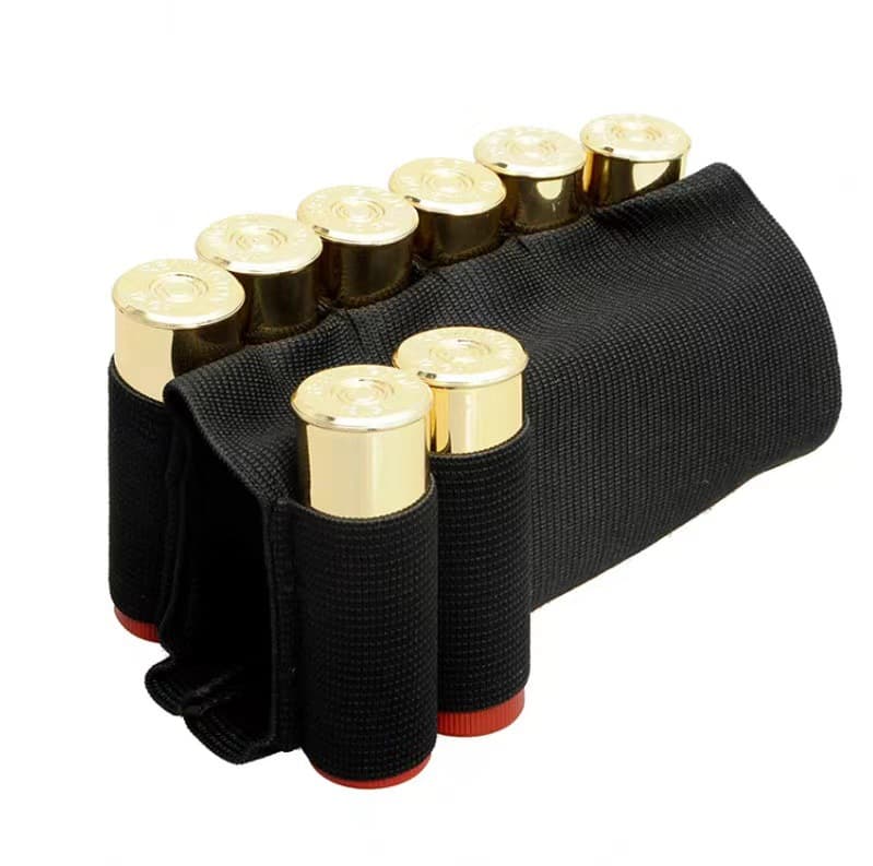Outdoor Shotgun 8-Slot Ammo Pouch 6+2 Slot Rifle Cheek Rest Pouch Buttstock 12/16GA Shell Storage Bag