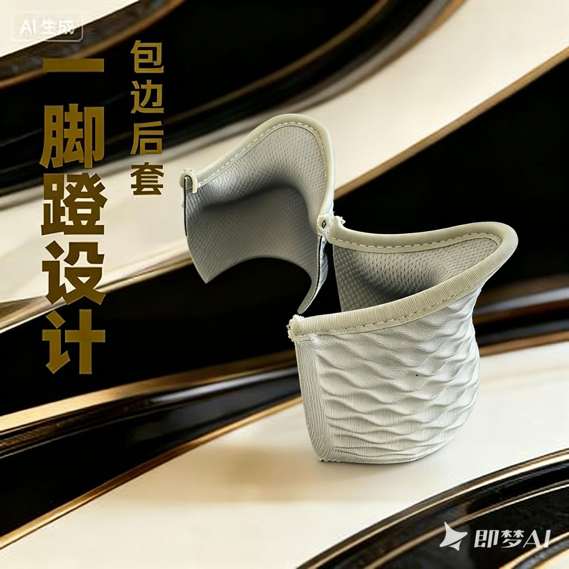 5D Easy On/Off Heel Flash Technology, Slip-On Bound Heel Shoe Material Accessories