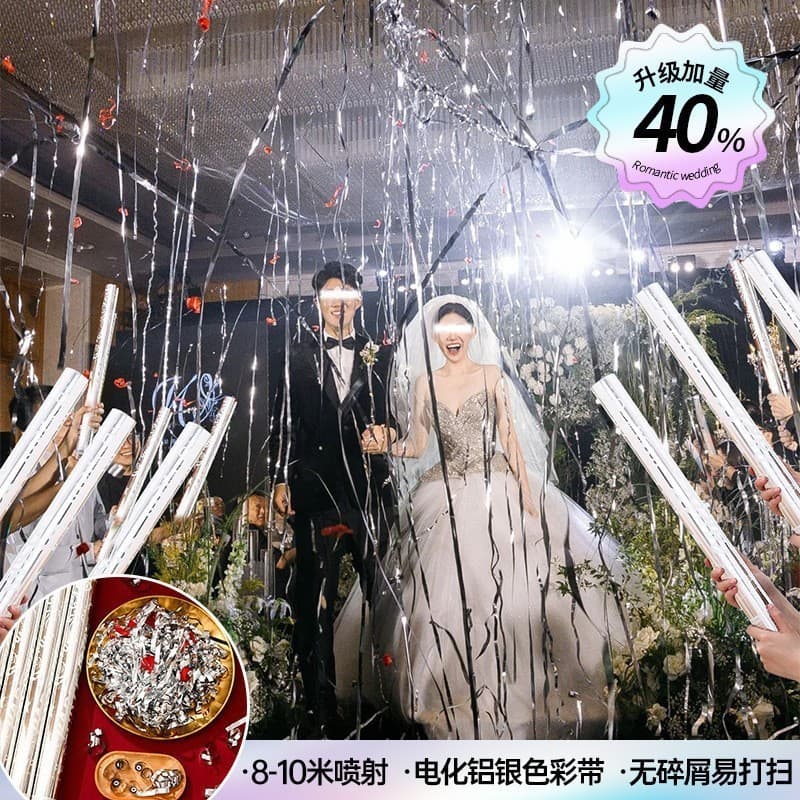 Confetti Cannon Party Popper Hand Twist 2026 New Wedding Handheld Feather Confetti Tube Cannon Wedding Supplies Collection