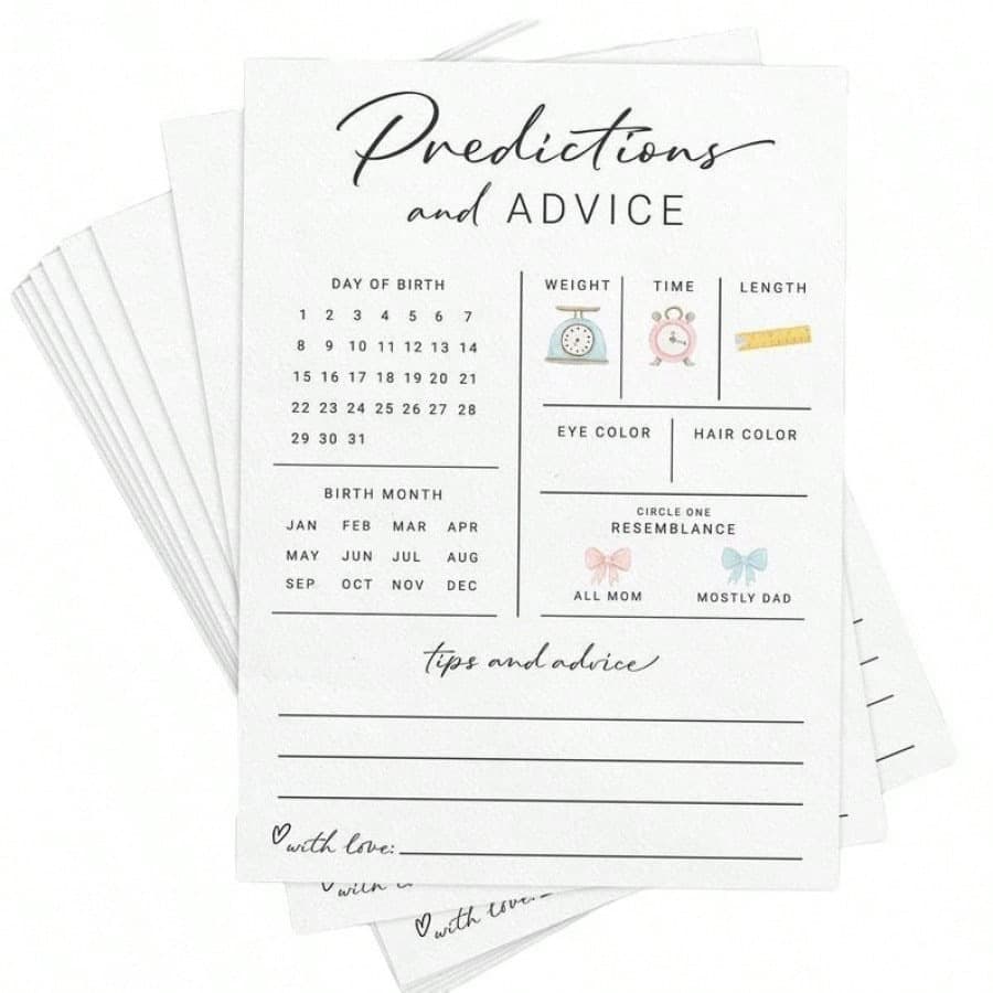 Cross-border Baby Prediction and Suggestion Card Gender Reveal Boy or Girl Baby Shower Game Props Supplies