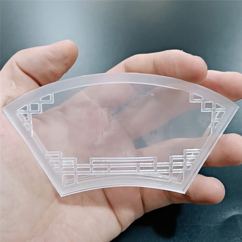 Ancient Style Acrylic Flowing Sand Mahjong Mold Aesthetic Chinese Style DIY Transparent Board Sand Art Self-Made Craft Material Kit