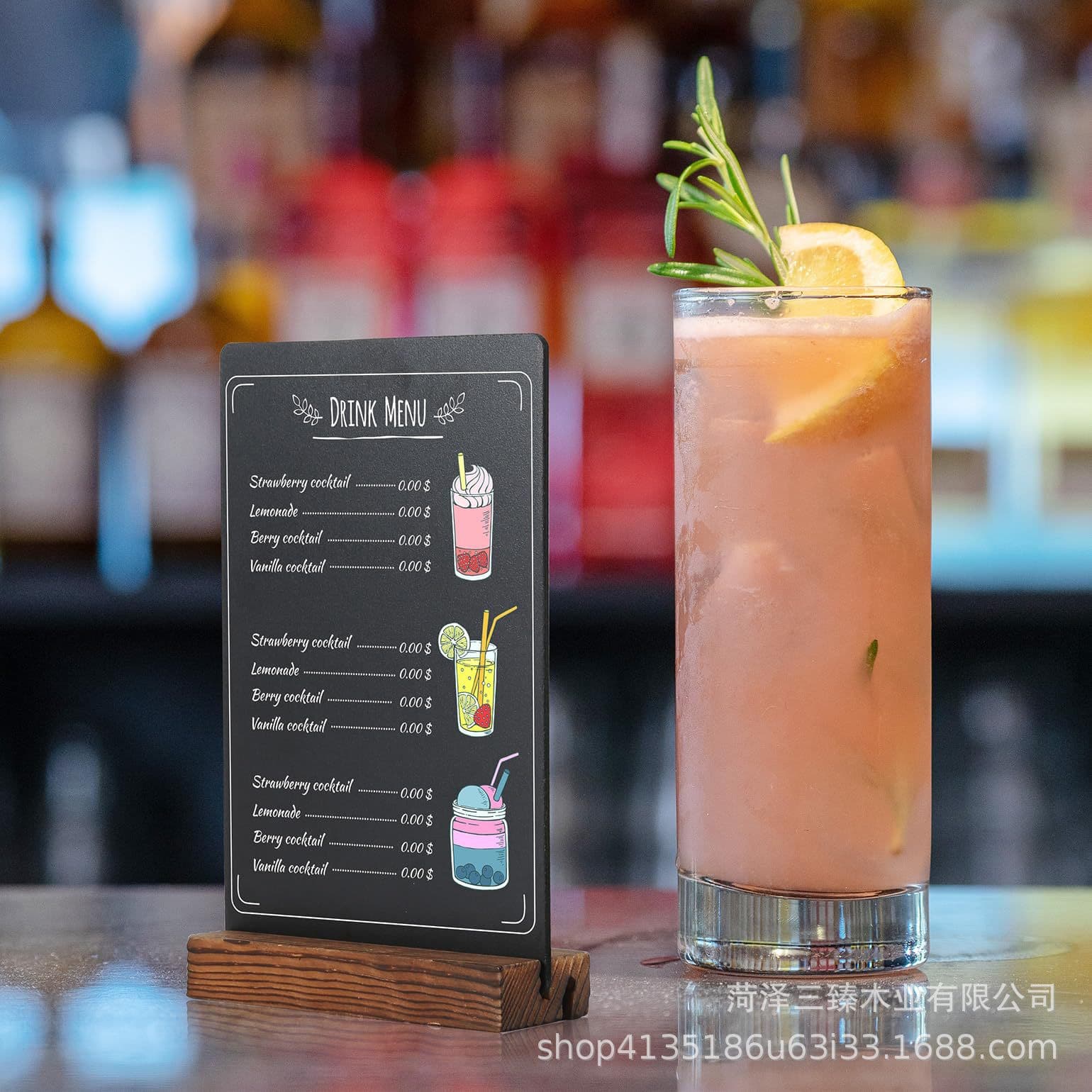 Creative Desktop Small Blackboard Erasable Stall Restaurant Menu Display Board, Shop Handwritten Price List Bar Card