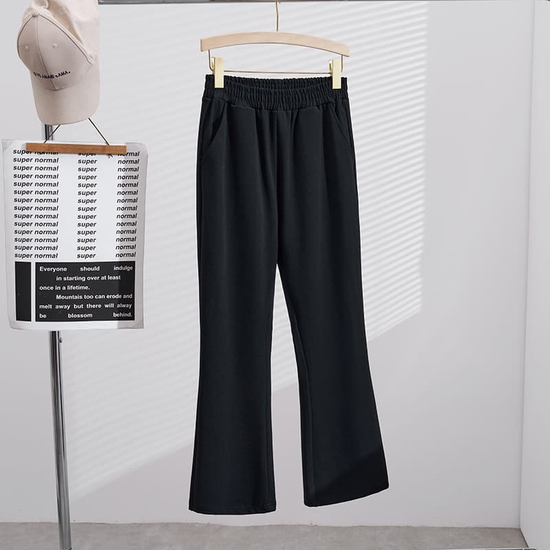New Summer Korean Style Slimming Pants for Plus Size Women, Extra Large 200 Size Casual Flared Pants K6530