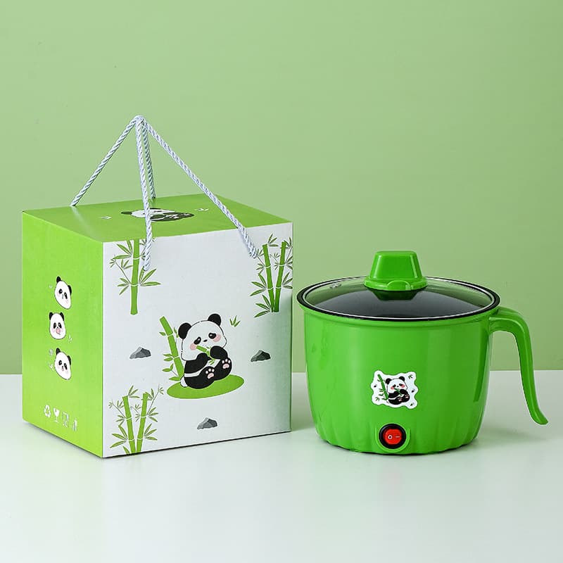 Household electric cooker, electric hot pot, panda all-in-one pot, non-stick pan, mini instant noodle pot, small electric cooker, cross-border gift.