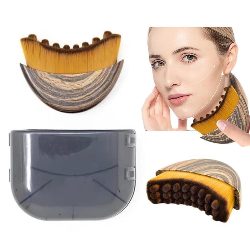 New Cross-Border Neck Contour Brush Face Brush Lymphatic Massage Moon Toothbrush Gua Sha Eye Neck Care Brush