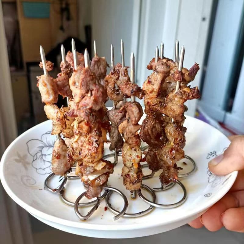 Air fryer grill rack, oven-specific vertical skewers, stainless steel grilling needles, universal accessories for grilling meat and skewers, barbecue needles