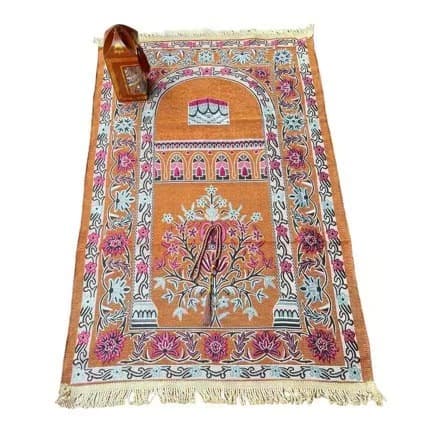 Cross-border direct supply Middle Eastern Arabic craft prayer rug with tassels, portable travel rug with prayer beads