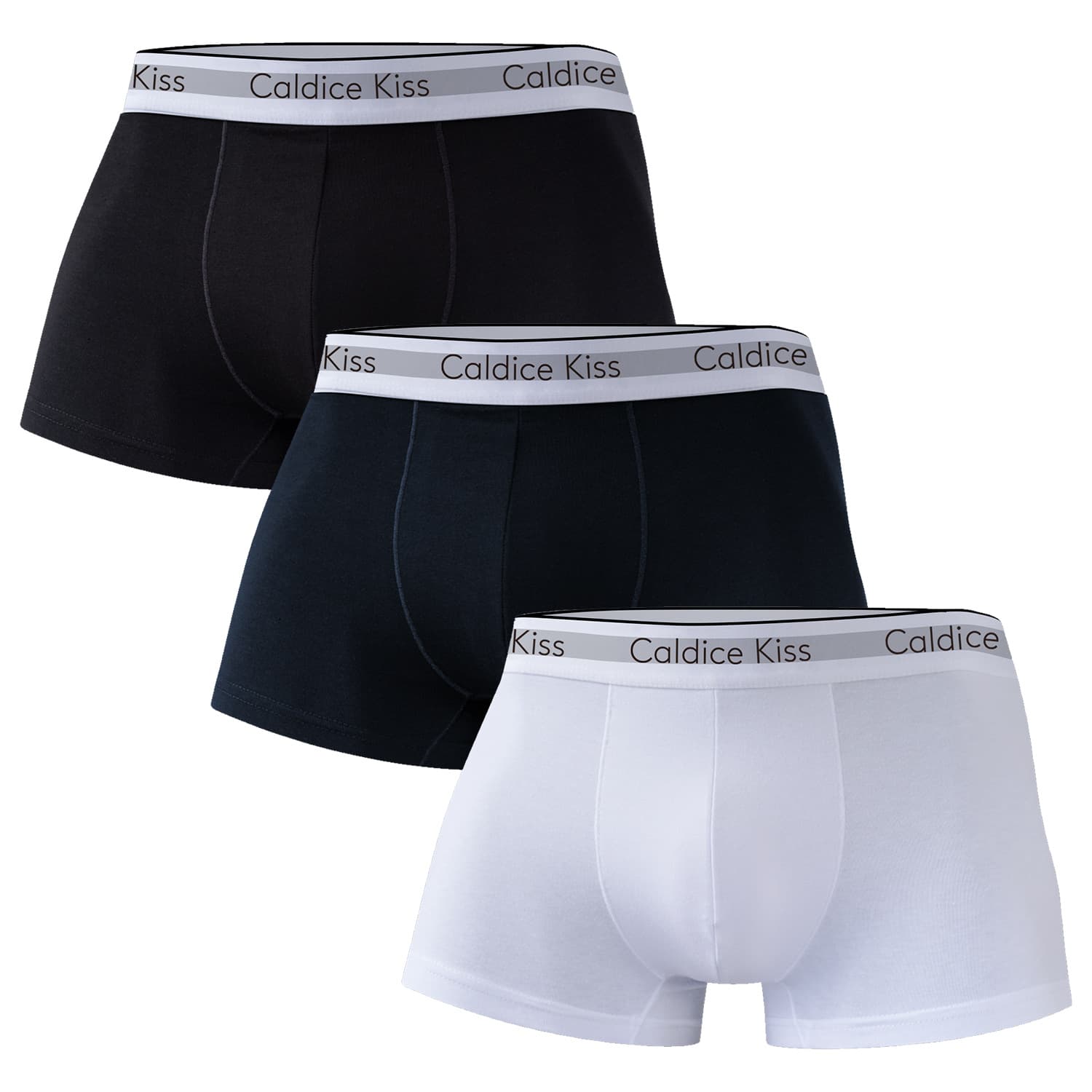 New Cross-Border Men's Underwear US Size Boxer Briefs Breathable Cotton Caldice Kiss Waistband 4-Pack Shorts
