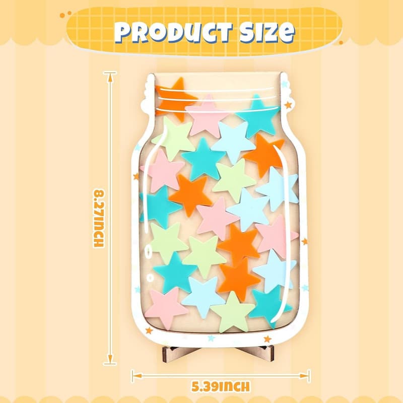 Cross-border 2025 Star Reward Jar Points Reward Learning Self-discipline Reward Jar 25 Star School Season Ornaments