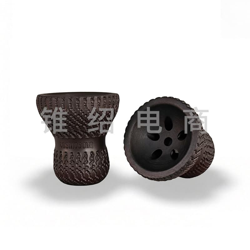 Cross-border Russian Import Arabic Hookah Bowl Cosmo Bowl 5-Hole Single-Hole Clay Black Mud Hookah Head