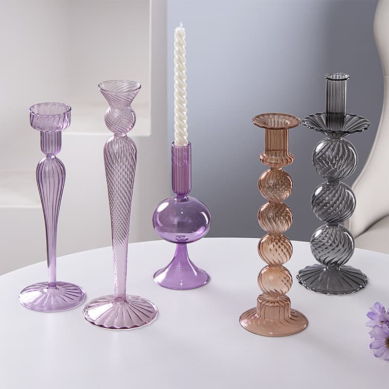 Creative European glass candlesticks, ins style home decorations, photography props, handicrafts and ornaments, cross-border