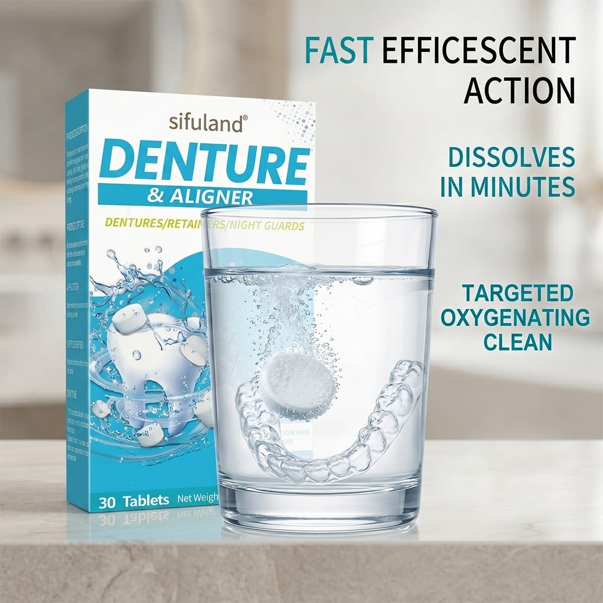 Cross-Border Denture Cleaning Tablets Retainer Cleaning Tablets Orthodontic Retainer Cleaning Tablets Export Cleaning Tablets Denture Effervescent Tablets