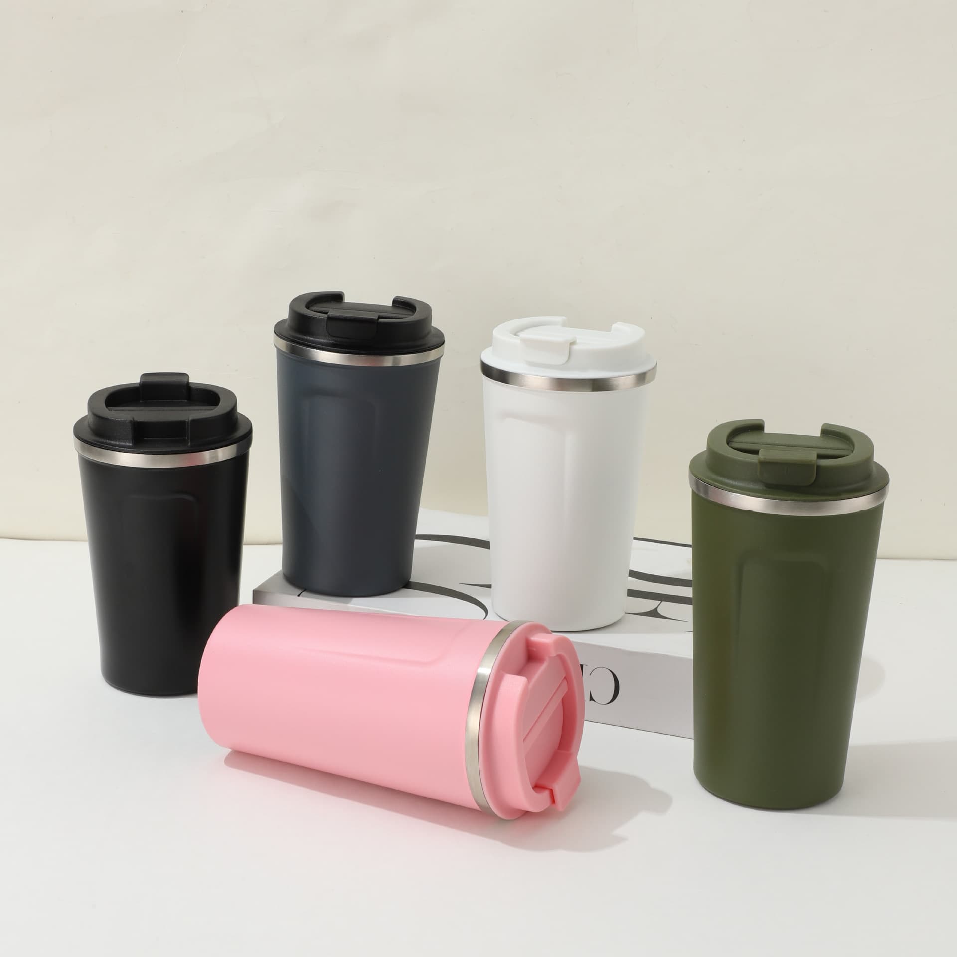 Outdoor men and women car portable coffee cup 304 stainless steel thermos cup home office high-value coffee cup