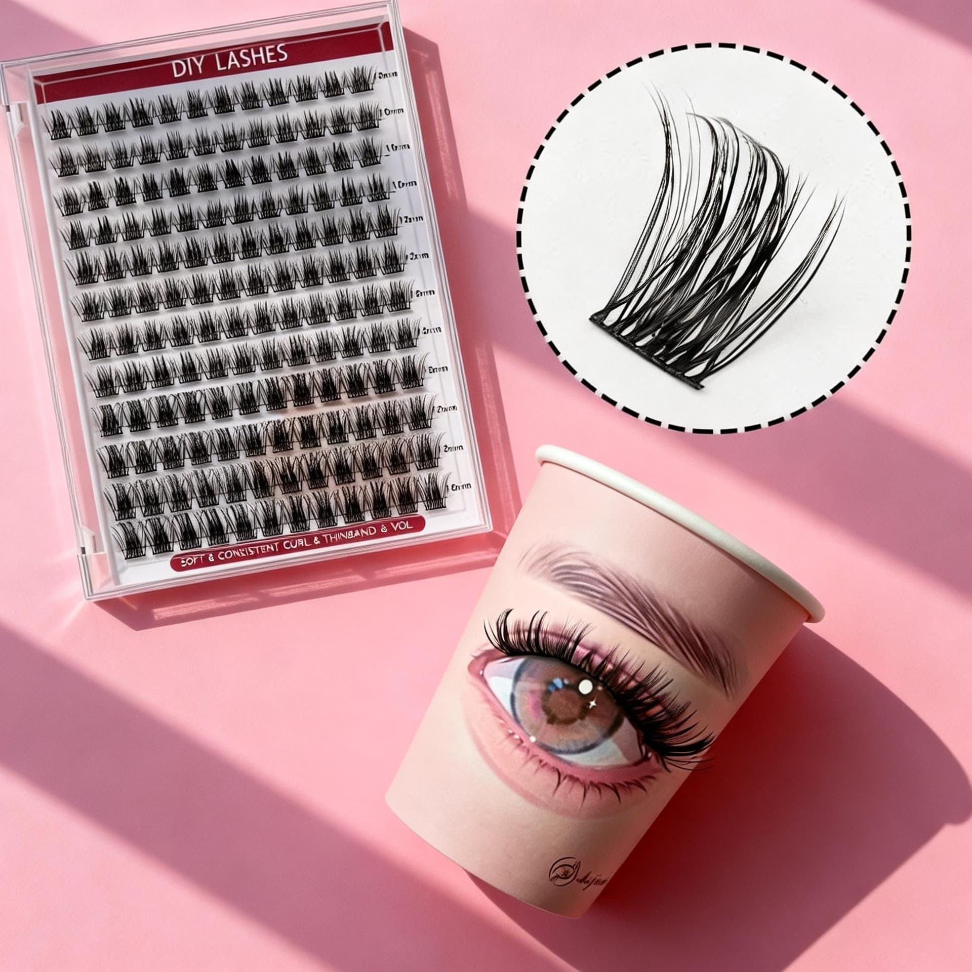 Cross-border Best Seller European and American Style Natural Volume DIY Lashes, False Lashes Factory Wholesale