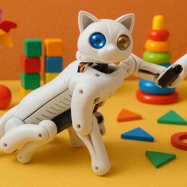 Desktop AI Artificial Intelligence Electronic Pet Toy Robot DIY Hardware Programming Learning Robot Cat NybbleQ