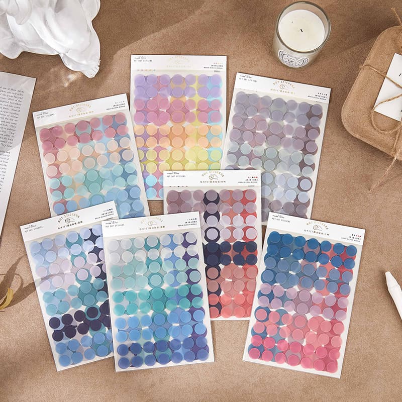 Shiguang PET Dot Stickers Starry Sky Series Dot PET Journal Decorative Stickers