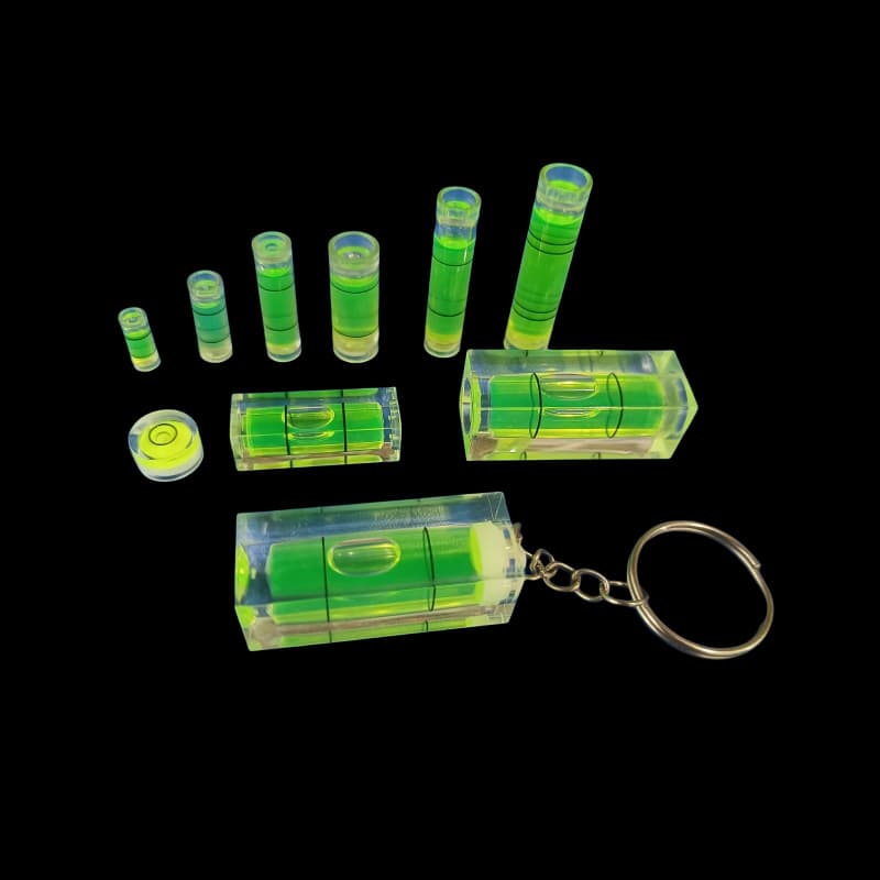 Free shipping factory-produced various sizes cylindrical spirit levels, square keychain levels, frame balance columns