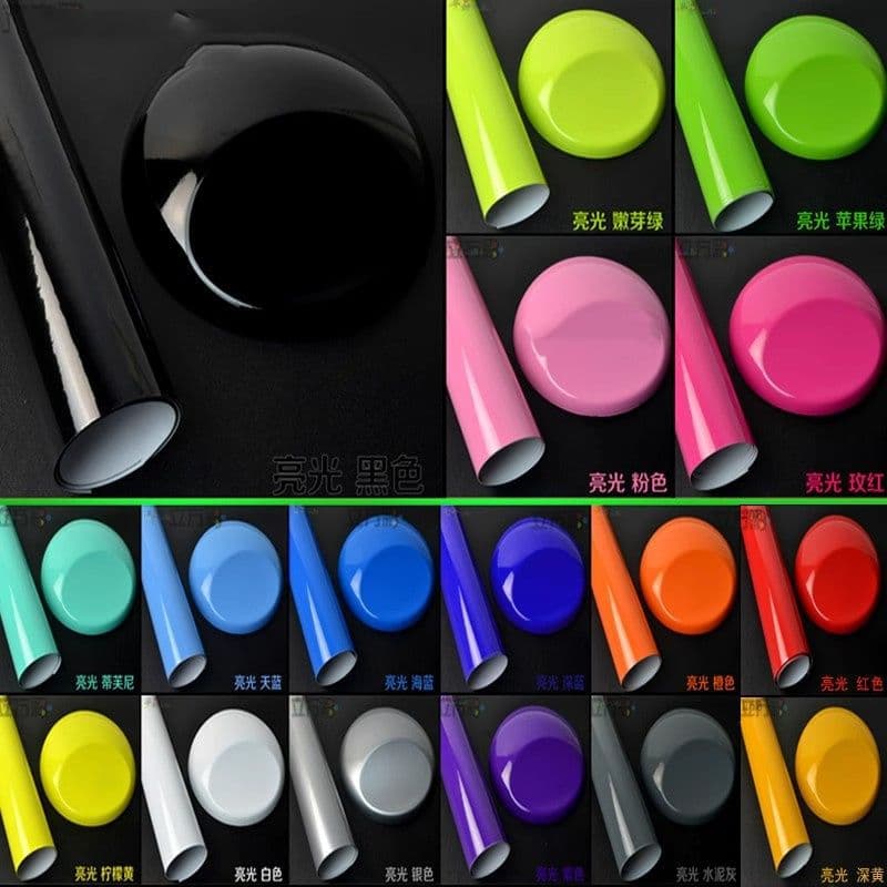 Color Change Film Glossy Surface Car Wrap Self-adhesive Sticker Car Interior Center Console Protection Rearview Mirror Full Body Roof