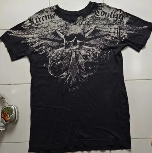New Gothic Skull Print Men's T-Shirt Hip Hop Streetwear Harajuku Retro Y2K Casual Short Sleeve