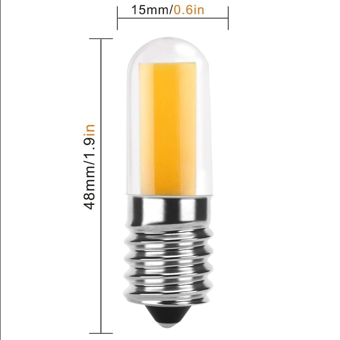 LED Energy Saving Lamp E14 Refrigerator Light 220V Thumb Light Range Hood Light 1W 1LEDSMD Transparent Lampshade T15 Small Light