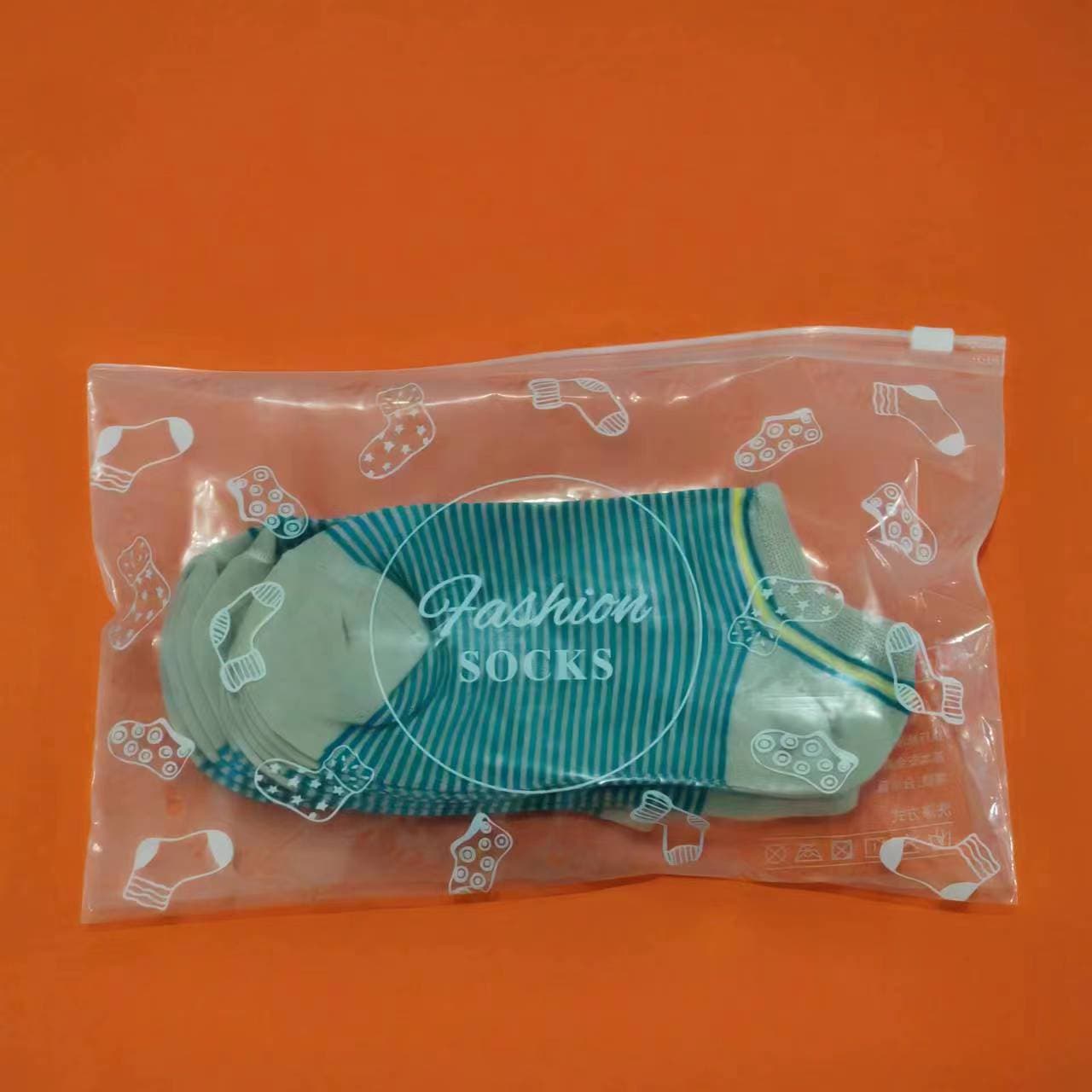 Ready Stock Wholesale Socks Packaging Bags Transparent Semi-transparent Matte Frosted Zipper Bags Men Women Boat Socks Horizontal Ziplock Bags