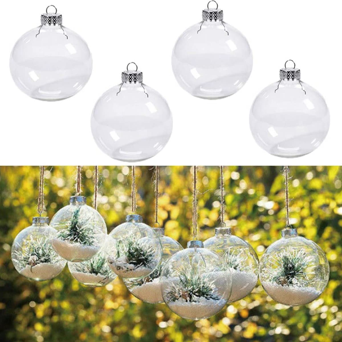 6cm-10cm wide transparent plastic light bulb, popular online bubble ball DIY decorative plastic ball for shopping malls and shops.