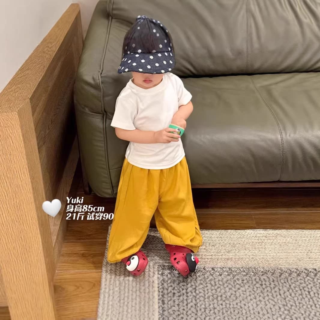 Baby Summer Short-Sleeve Outfit 2026 New Children's Wide-Leg Lantern Anti-Mosquito Pants Summer Thin Boys' Clothing Trendy