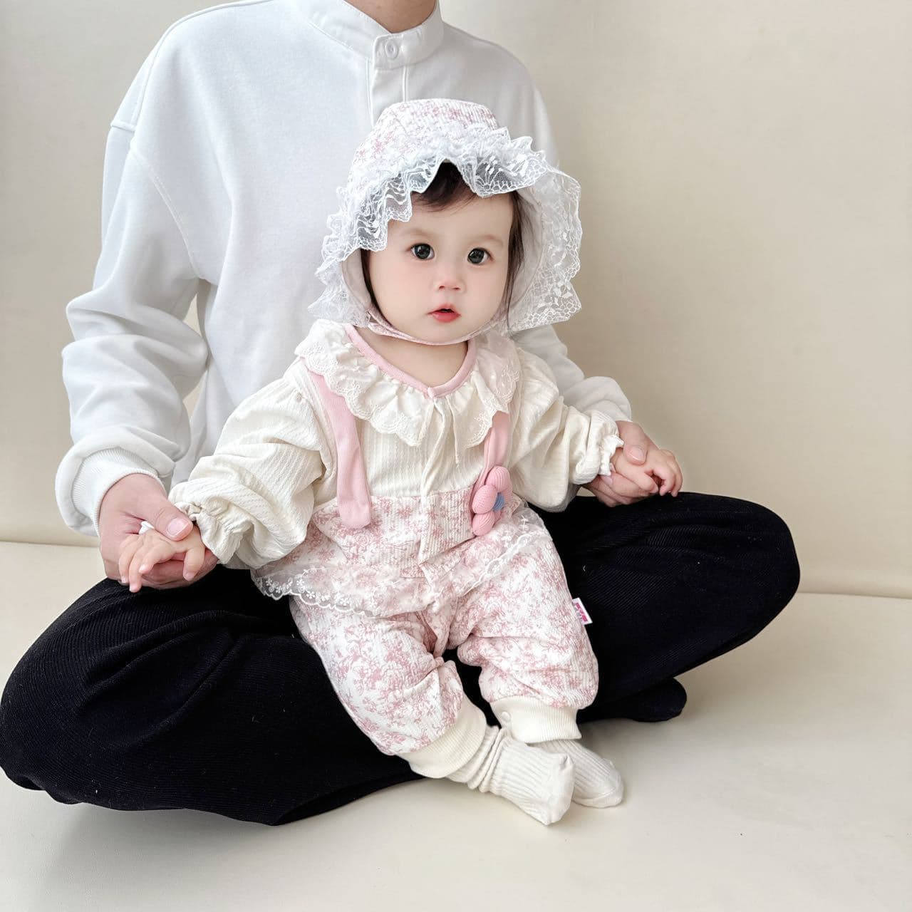 Baby Spring/Fall Romper for Newborn Girls, Sweet Light Luxury Crawling Outfit, Adorable Princess Going-Out Wear, Trendy Onesie