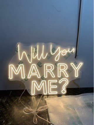 Will You Marry Me? Manufacturer LED Neon Light Export Cross-Border Luminous Lettering Soft Light Creative Design