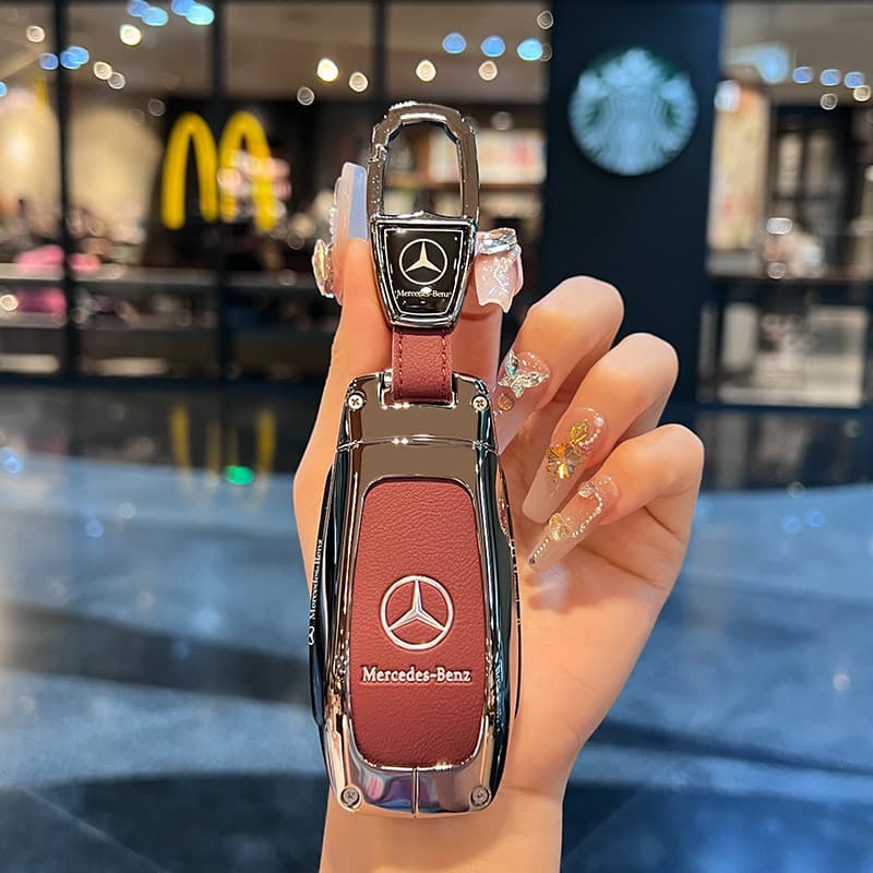 Suitable for Mercedes-Benz car key cover C300L/E260L/GLA200L shell GLC/GLE350/GLB220L buckle bag