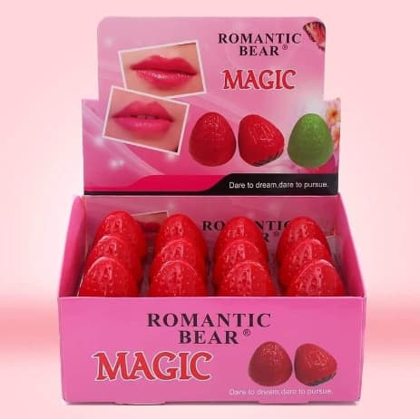 New Fruit Flavored Lip Balm, Long-Lasting Moisture, Hydrating, Strawberry Lip Balm, Youthful Bright Lip Color