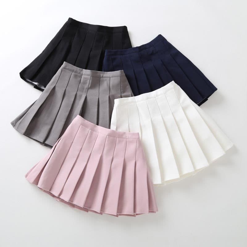 Girls' Short Skirt Summer 2024 Versatile Pleated Skirt Performance Skirt Korean Style Half Skirt for Elementary School Students