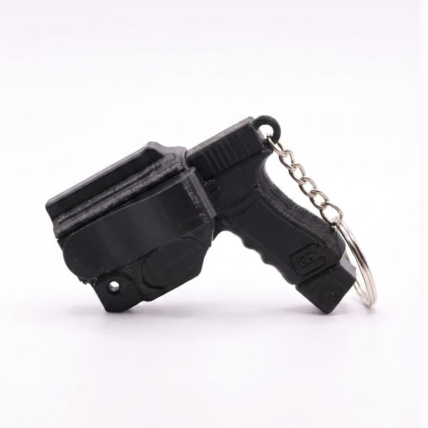 New Cross-Border 3D Printed Pistol Keychain Tactical Style Men's Keychain Novelty Gift