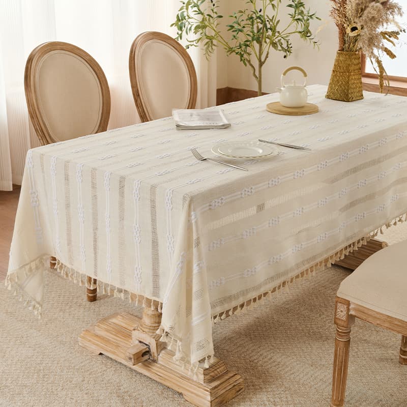New Cross-Border Solid Color Tablecloth for Restaurant, Light Luxury High-End Dining Table Cloth, Home Coffee Table Cabinet Cover, Non-Slip and Wear-Resistant