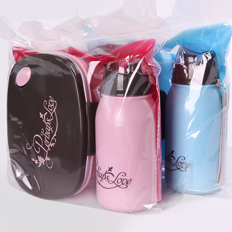 Plastic cartoon lunch box with straw and water cup, children's set lunch box with straw, water bottle, lunch box manufacturer wholesale