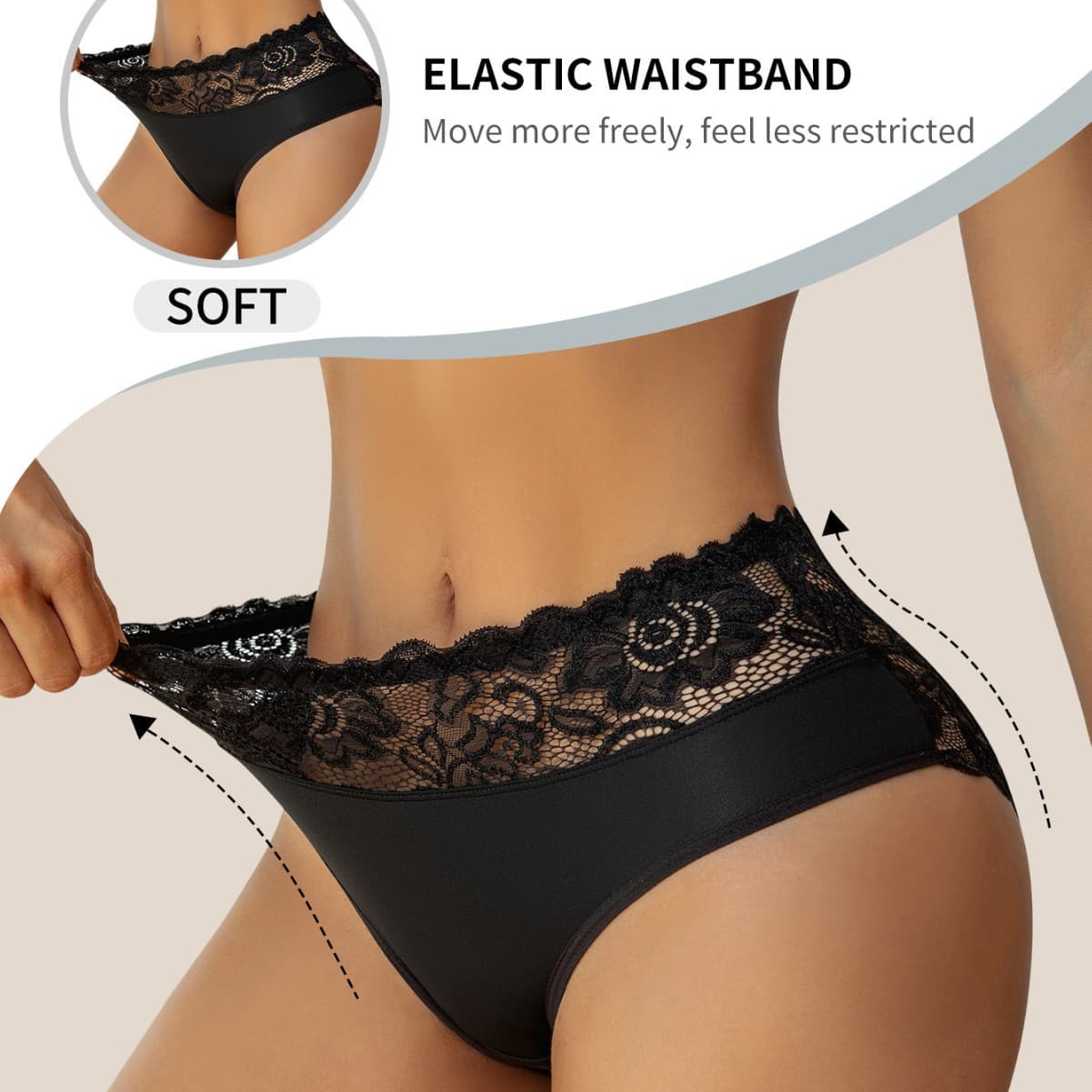 Cross-border Supply Women's Lace Sexy Seamless Panties Breathable Slimming New Bare-feel Quick-dry Underwear